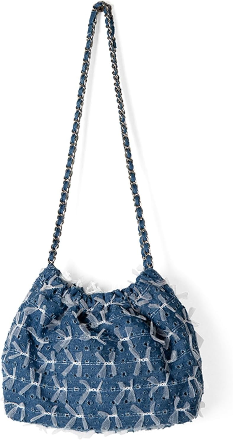 Sheng Rui ShengRui Denim Bucket Bag, Jean Purses for Women Denim Crossbody Bags ...