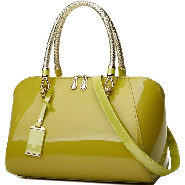 ShengRui Glossy Women Handbag Patent Leather Large Size Top-Handle - Main Image