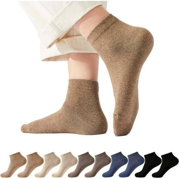 ShengRui Mens Multi-Pack Cotton Socks Thin Breathable Summer Comfort Low Cut Socks