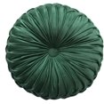 thumbnail image 1 of ShengRui Round Throw Pillow Velvet Home Decoration Pleated Cushion for Couch Chair Bed Car Emerald Green, 1 of 8