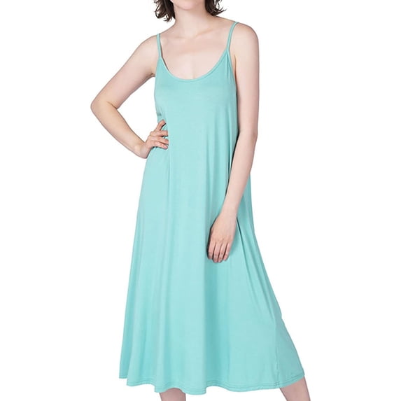 ShengRui Women's Nightgown Cami Cotton Sleepwear Plus Size Sleeveless Loungewear