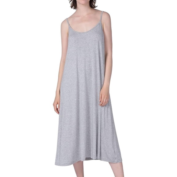 ShengRui Women's Nightgown Cami Cotton Sleepwear Plus Size Sleeveless Loungewear
