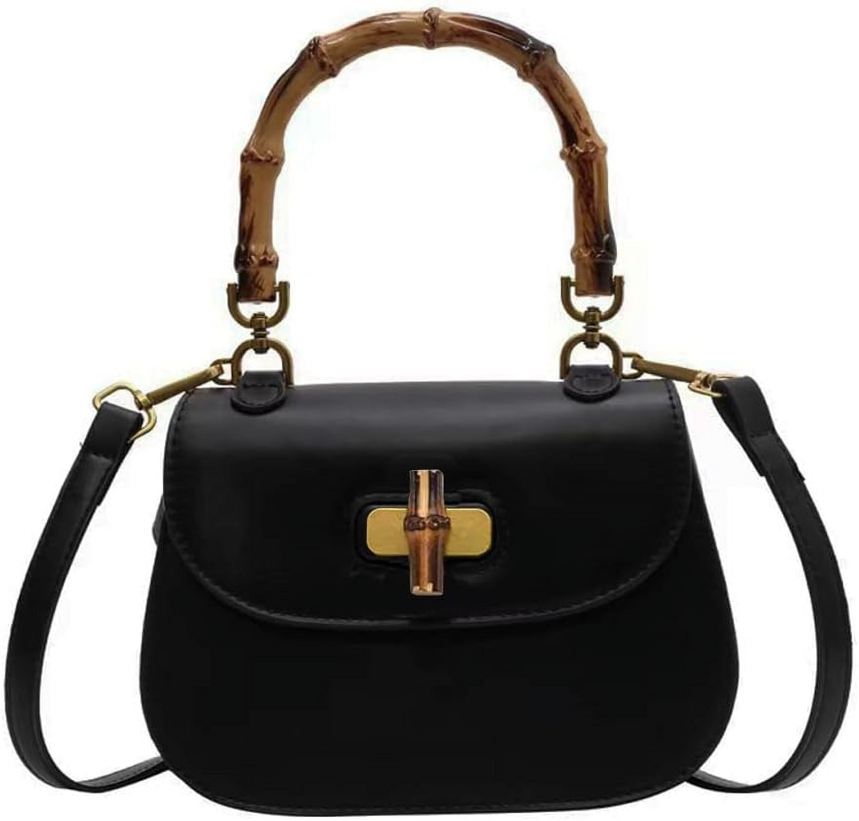Sheng Rui ShengRui Womens Bamboo Shaped Top Handle Satchel Crossbody Purses and ...