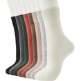 thumbnail image 1 of ShengRui Womens Cotton Crew Socks Thin Dress Socks for Women Above Breathable Casual Sock 8-10 Pairs, 1 of 6