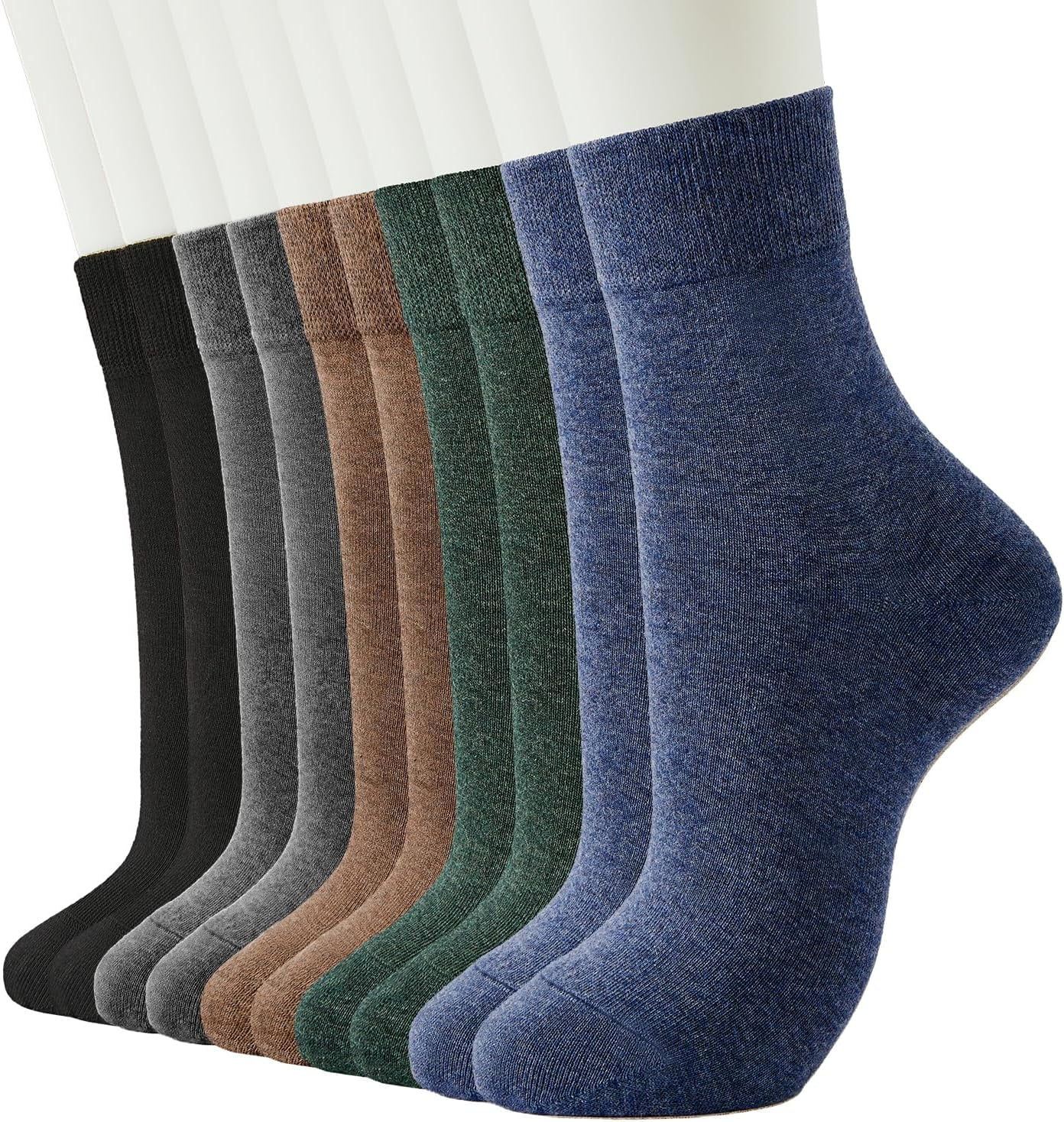 Sheng Rui ShengRui Womens Cotton Crew Socks Thin Dress Socks for Women Above ...