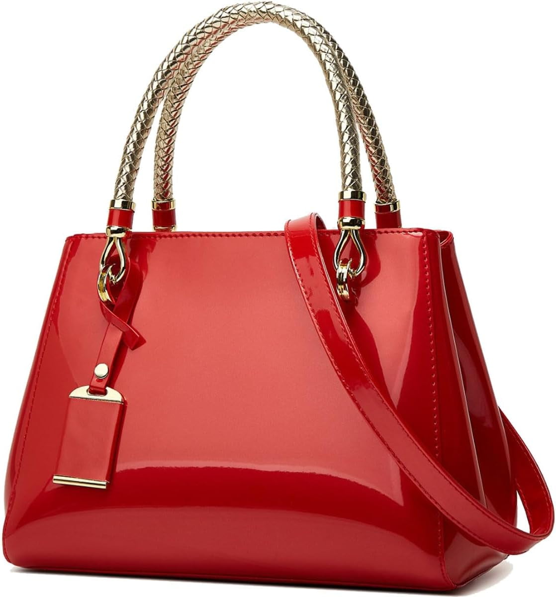 XingChen Women's Structured Shoulder Bag – PU Leather Satchel With Multiple Pockets, 11x8.6x4.1 Inch - View #10