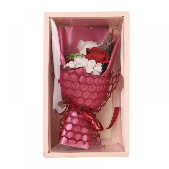 ShengShi Artificial Soap Flower Rose Bouquet Gift Bags Valentine's Day Birthday Gift Christmas Wedding Home Decor Flower