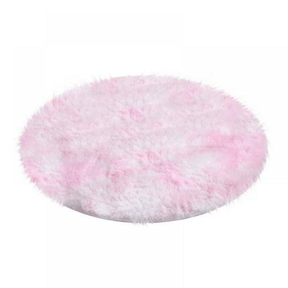 ShengShi Colorful Round Rug for Girls Bedroom,Fluffy Circle Rug 80cm for Kids Room,Furry Carpet for Teen Girls Room,Shaggy Circular Rug for Nursery Room,Fuzzy Plush Rug for Dorm