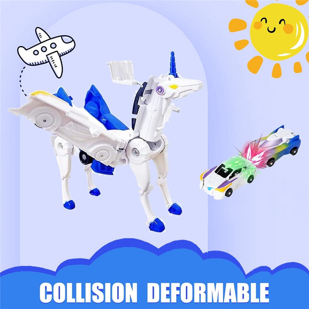 Transform Fun ShengVisions Magical Unicorn Transforming Car Toy | Crash & Transform ...