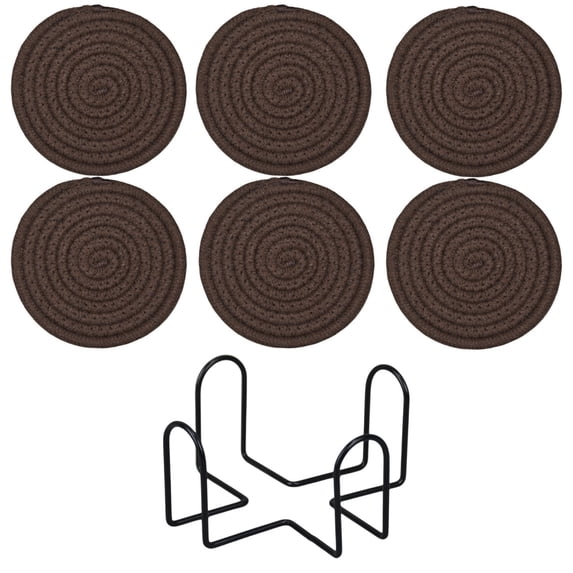 ShengapQ 6Pcs Cotton Heat Resistant Trivets for Kitchen, Insulated Placemats, Multi-Purpose Hot Pads, Protect Your Countertop, Durable and Easy to Clean, Perfect for Home Decor and Gifts