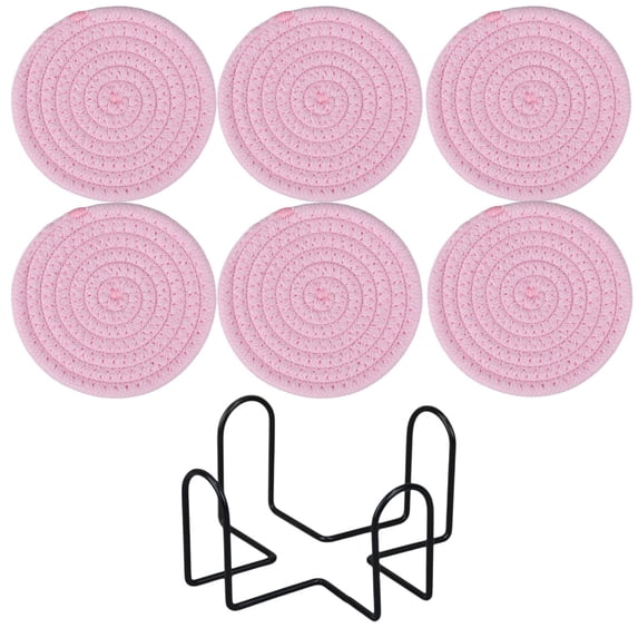 ShengapQ 6Pcs Cotton Heat Resistant Trivets for Kitchen, Insulated Placemats, Multi-Purpose Hot Pads, Protect Your Countertop, Durable and Easy to Clean, Perfect for Home Decor and Gifts