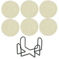 thumbnail image 1 of ShengapQ 6Pcs Cotton Heat Resistant Trivets for Kitchen, Insulated Placemats, Multi-Purpose Hot Pads, Protect Your Countertop, Durable and Easy to Clean, Perfect for Home Decor and Gifts, 1 of 6