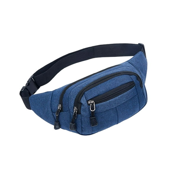 ShengapQ Adjustable Fanny Pack for Men & Women, Crossbody Waist Bag with 3 Zipper Pockets, Water-Resistant, Multi-Functional Belt Bag for Travel, Running, Cycling, Hiking & Outdoor Activities