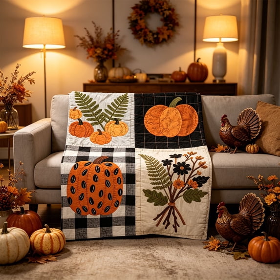 ShengapQ Cute Fall Blanket, Cozy Flannel Nap Blanket, Lightweight Heat Retaining Throw Blanket for Home Decor, Perfect for Autumn and Thanksgiving, Soft and Portable Blanket, 39×28in