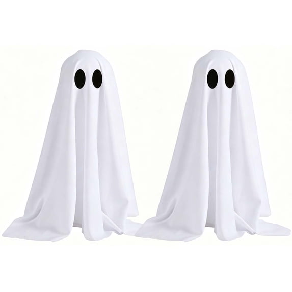 ShengapQ Halloween Ghost Decorations, Spooky Ghost with LED Lights, Indoor Party Decor, Soft Fabric Halloween Ornament, Versatile Display for Home and Garden, Scary Ghost for Halloween