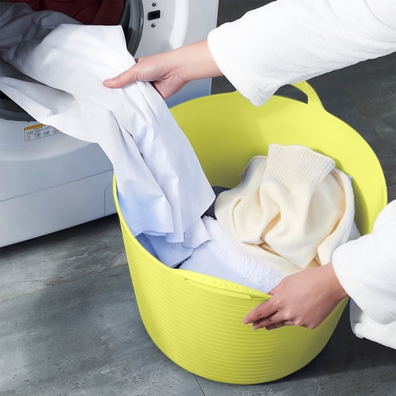 ShengapQ Portable Dirty Clothes Basket, Laundry Hamper, Multifunctional Storage Organizer, Plastic Clothes Storage, Durable Toy and Clothes Storage Solution, Home Organization, Easy Carry and Clean
