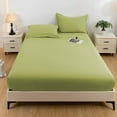 thumbnail image 1 of ShengapQ Solid Color Washed Bed Cover 3 Piece Set, Polyester Mattress Cover, Breathable Bedspread with Pillowcase, Large Size, Easy to Clean, Modern Style for Bedroom and More, 1 of 8