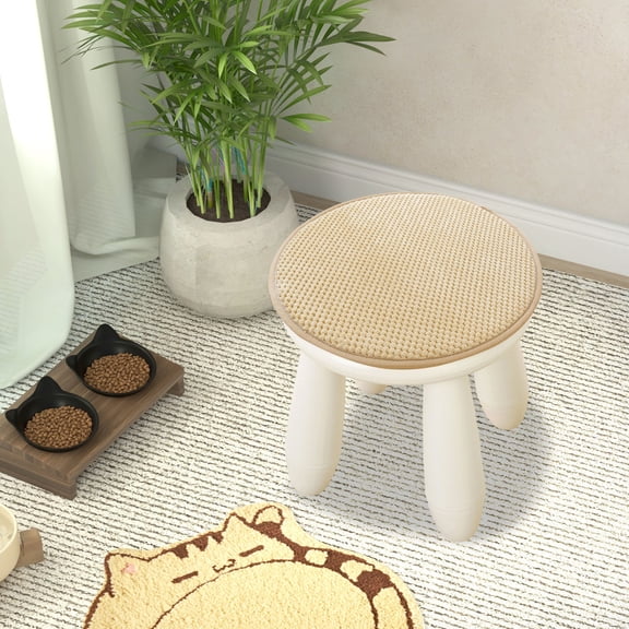 ShengapQ Solid Wood Round Stool Chair Cushion, Ergonomic Thickening Seat Cushion, Multi-purpose Floor Pillow for Home, Office, and Gaming, Comfortable Support for Long Sitting Sessions