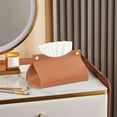 thumbnail image 1 of ShengapQ Stylish Rectangular Tissue Box Organizer, Modern Tissue Dispenser, Leather Tissue Holder for Bathroom, Desk Decor, Easy to Clean, Compact Design, Paper Towel Storage Solution, 1 of 6
