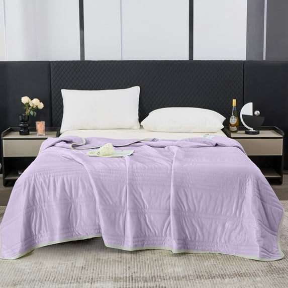 ShengapQ Summer Quilt Soft Cover Blanket for All Seasons, Polyester Cooling Bedding Set 79x60 Inches, Lightweight and Machine Washable, Cooling Blankets for Hot Sleepers