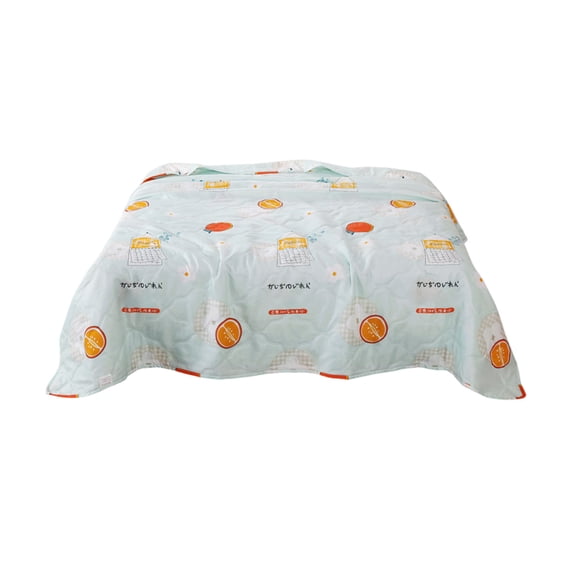 ShengapQ Velvet Cotton Summer Quilt, Cooling Washed Cotton Quilt, Breathable Cotton Fiber Filling, Exquisite Pattern and Modern Style, Lightweight and Skin-Friendly Bedding, Perfect Summer Gift