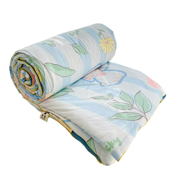 ShengapQ Washable Double-layer Yarn Summer Quilt, Cooling Thin Comforter, Breathable Polyester Bedding, Soft Lightweight Quilt for Hot Nights, 200x150cm Multicolor
