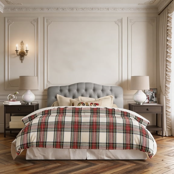 Shengchao Trade Adjustable Headboard Full Size, Linen Upholstery, Button Tufting, Dove Gray for Bedroom