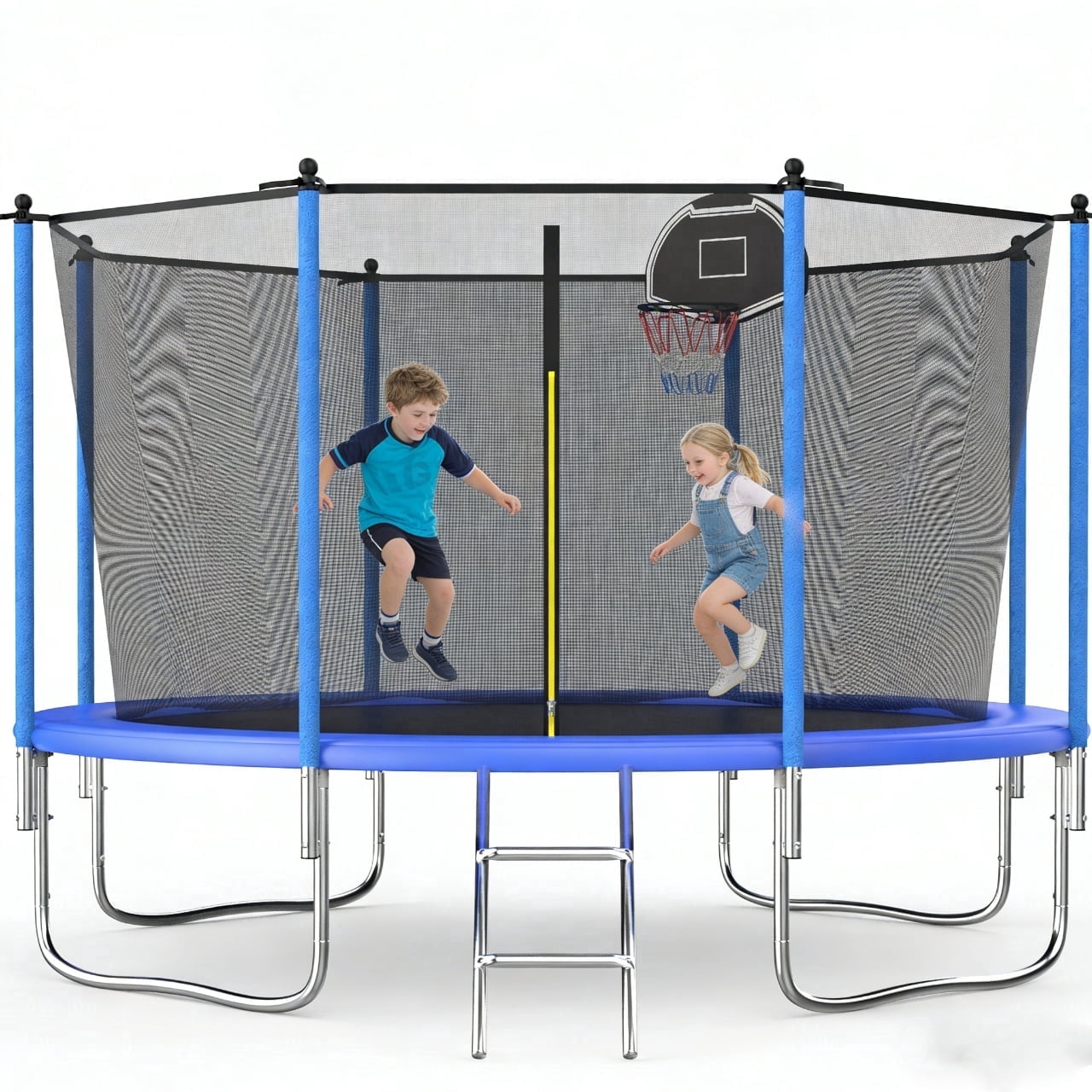 Shengchao Trade 1200LBS 12ft Heavy Duty Outdoor Trampoline for 3-5 Kids and Adults,Backyard Trampoline with Enclosure Net and Ladder, Jumping Trampoline Capacity for Boys and Girls Birthday Gift