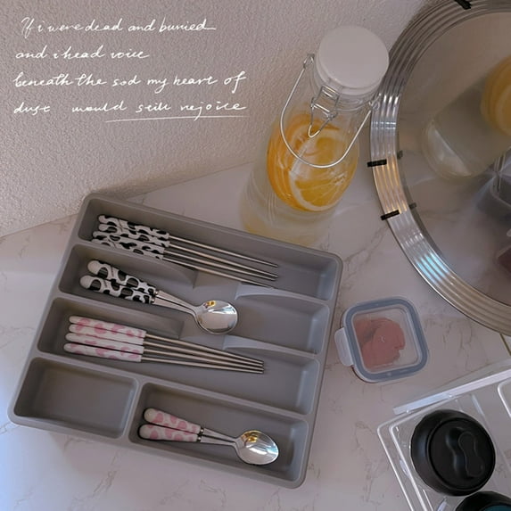 Shengdrawer Kitchen Drawer Organizer Silverware Holder Utensil Organizer Cutlery Organizer Tray Flatware Food Storage Home Decor