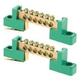 Shengjike 2pcs Ground Bus Bars Electrical Grounding Bars 6 terminals