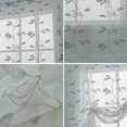 thumbnail image 1 of Shengshi Adorable Bowknot Tie Up Roman Curtain Lifable Curtain Rod Pocket Balloon Curtain Semi Sheer Kitchen Balloon Window Curtain White 117*160（258g）, 1 of 5