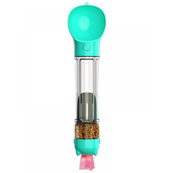 Shengshi Dog Travel Water Bottle for Walking - 500ml Portable Pet Water Dispenser with Food Container and Dog Waste Bag Poop Shovel Multifunctional Detachable Design