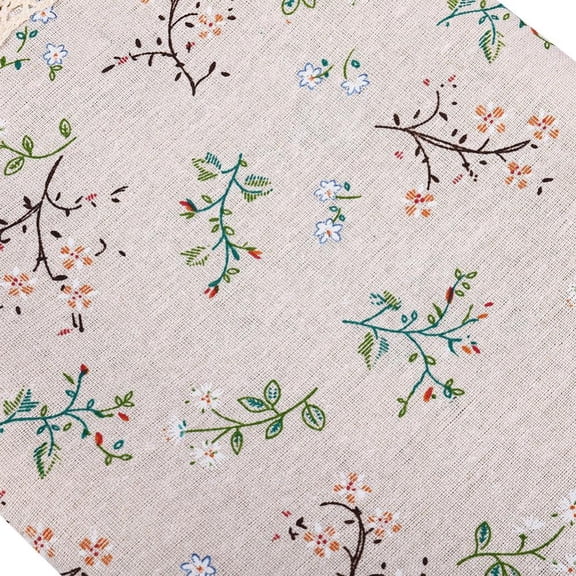 Shengshi Microwave Oven Cover Dust Oil Proof Cloth with Storage Pockets Cotton Linen Kitchen Toaster Appliance Protector White #D