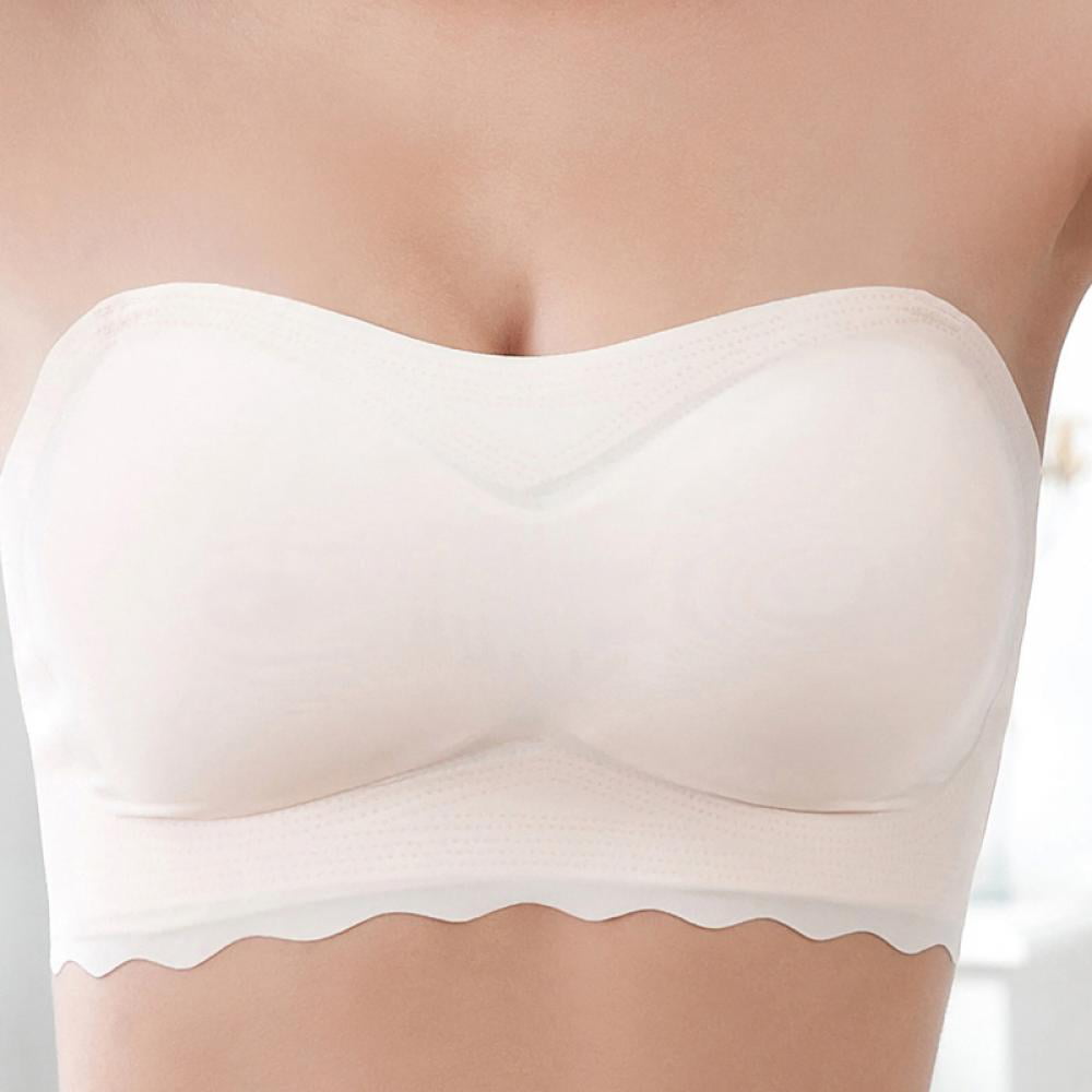  Push Up Bra Womens Beauty Back Smoothing Strapless Bra White :  Clothing, Shoes & Jewelry