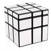 Shengshou Mirror Cube 3x3x3 Speed Cube 3x3 Mirror Blocks Cube Different Shapes Silver Cube 57mm