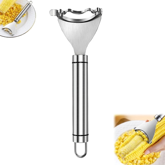 Shengyatk Corn Off Cob, 2025 New Stainless Steel Cornpeeler, Kernel Remover Tool, Corn Peeler for Corns on The Cob (1 pc)