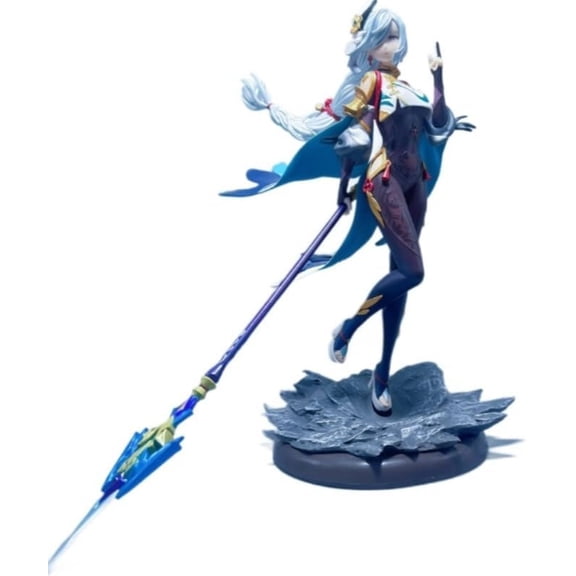 Shenhe Figure, Long Gun Fighting Shenhe Action Figures 30cm/11.8inch Anime Statue Model Desktop Decoration Handicrafts for Anime Fans Gift