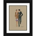 thumbnail image 1 of Shenli 11x14 Black Ornate Wood Framed with Double Matting Museum Art Print Titled - SUNDAY STROLL, 1 of 4
