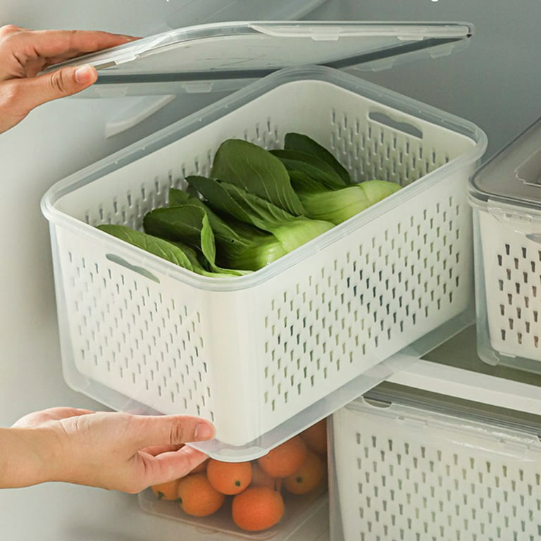 Fruit Vegetable Produce Storage Saver Containers With Lid