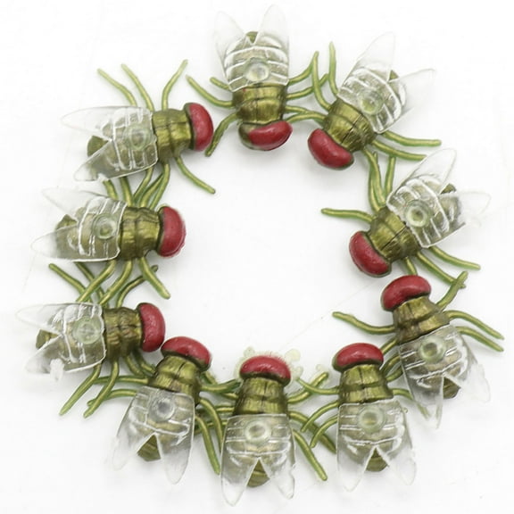 Shenmeida 200Pcs Prank Fake Flies, Favorite Trick Joke Toys Look Real, Scary Insects Realistic Plastic Bugs, Christmas, Halloween