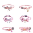 thumbnail image 1 of Shenmeida 2PCS Collar for Cats Pets Breakaway with Drop Bead Floral Bow Decor Adjustable Safety Puppy Costume Accessories, 1 of 8