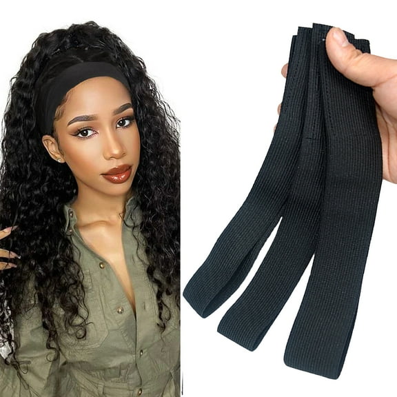 Shenmeida 3PCS Wig Edge Elastic Band Adjustable Elastic Band for Wigs Salon Edge Grip Band for Making Wig Non-Slip Fixing Ban, 3 Widths(2.5 cm, 3 cm, 3.5 cm )
