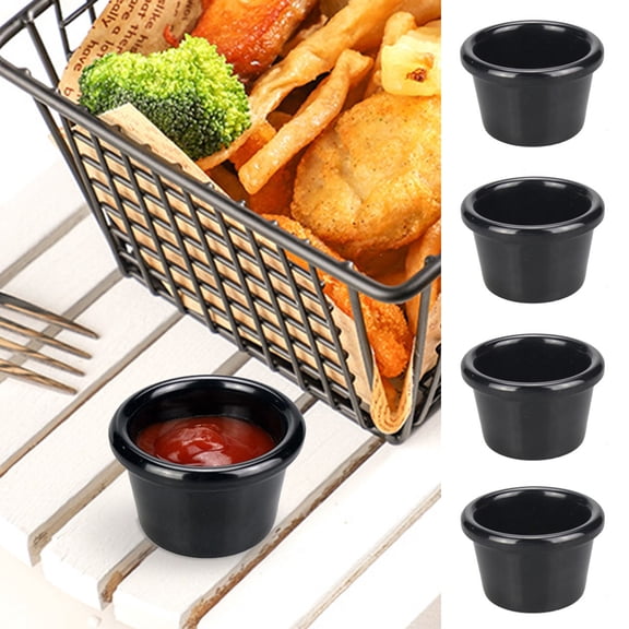 Shenmeida 4Pcs Dipping Bowls Set Soy Sauce Dish Mini Side Seasoning Dish for Jam, Appetizers, Dessert and Other Party Serving Bowls Set