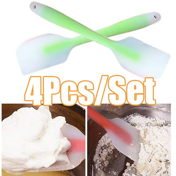 Shenmeida 4Pcs Heat Resistant Silicone Spatula - Pro-Grade Multipurpose Kitchen Tool for Baking, Cooking, Mixing, and More - Non-Stick, Dishwasher Safe