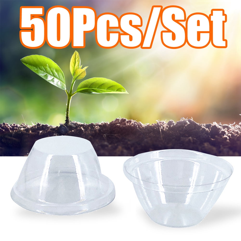 Shenmeida 50Pcs/Box Plant Nursery Pots Soft Transparent Plastic