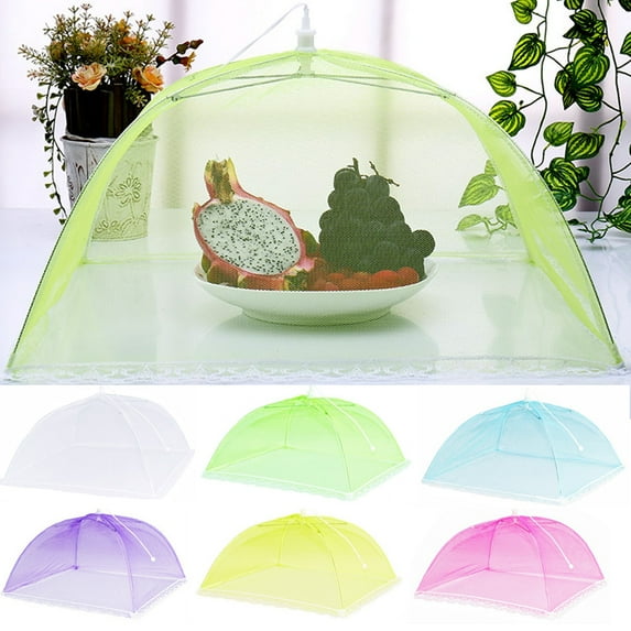 Shenmeida 6Pcs Pop-Up Mesh Food Cover Tent, Food Protector Covers Reusable and Collapsible Outdoor Picnic Food Covers Tent For Parties Picnics, BBQs