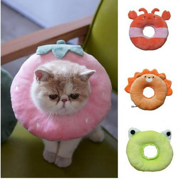 Shenmeida Cat Recovery Collar, Cute Cat Wear Resistant Nylon Collar, Soft Cone Collars for Cat, Wound Healing Protective Cone After Surgery Elizabethan Collars for Kitten Pets