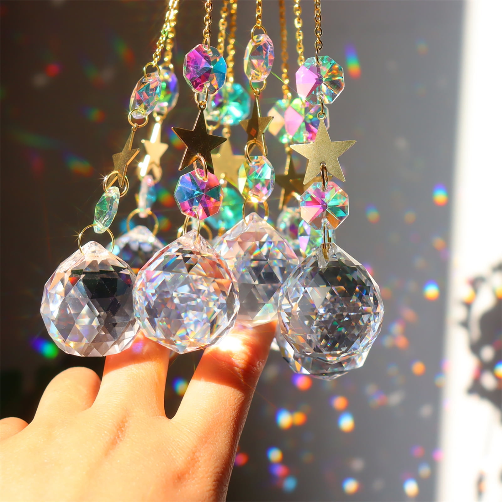 ❁ SWEET GARDEN pvcキーホルダー  ❁ Shenmeida Colorful Crystals Suncatcher Hanging Sun Catcher