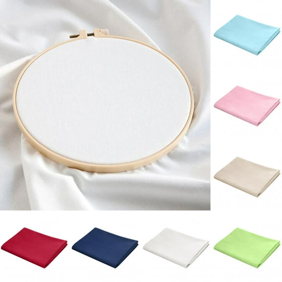 Shenmeida Cotton Linen Fabric eedlework Cloth Solid Colored Embroidery Fabric Cloth for Making Garment Craft, Needle Embroidery