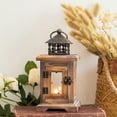 thumbnail image 1 of Shenmeida Decorative Candle Lantern Vintage Wood Lanterns Rustic Hanging Candle Holders Decor for Farmhouse Outdoor Garden Home, 1 of 7